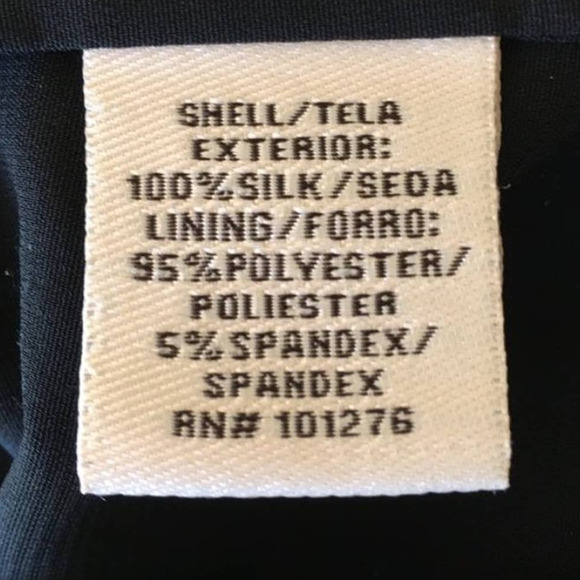 VTG ECI New York Pure Silk Ruffled Front Open Back Chiffon Blouse in Black SZ 16 - Picture 10 of 11